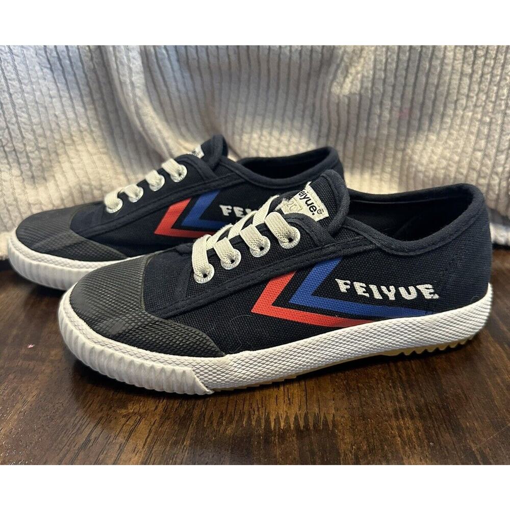 FEIYUE FE LO 1920 Navy blue Canvas Shoe Sz 12 Martial Art Workout Movement Kids